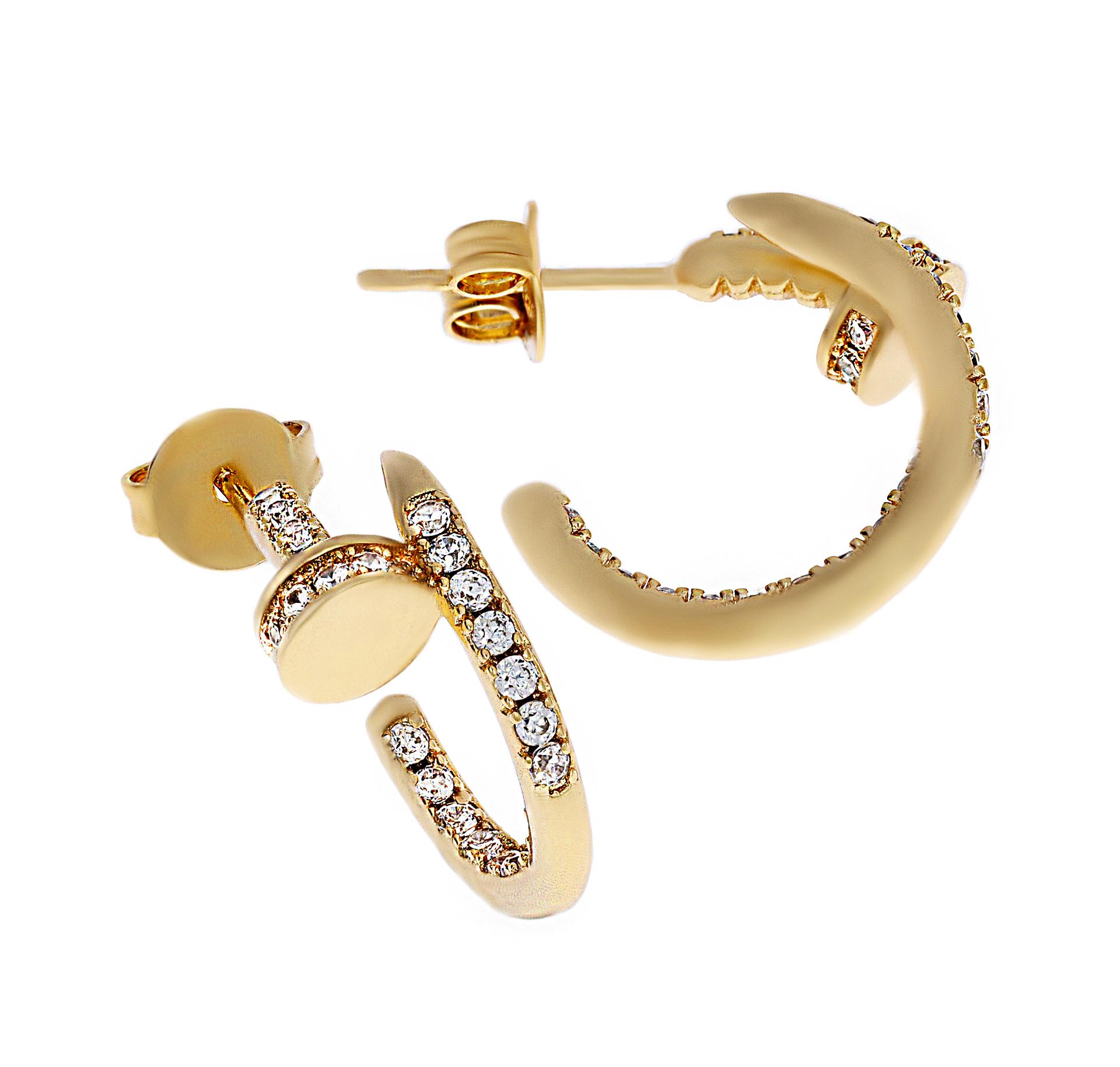 Kadın Çivi Model Çelik Küpe