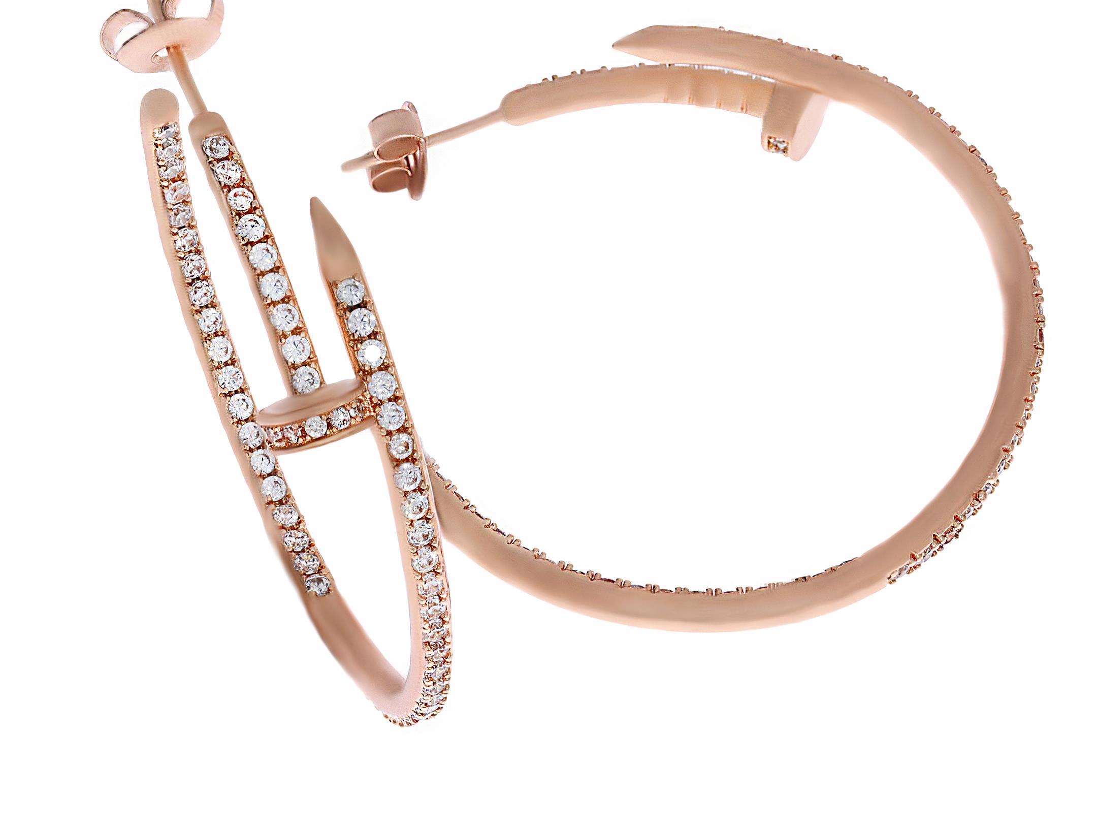 Kadın Çivi Model Taşlı Çelik Küpe 