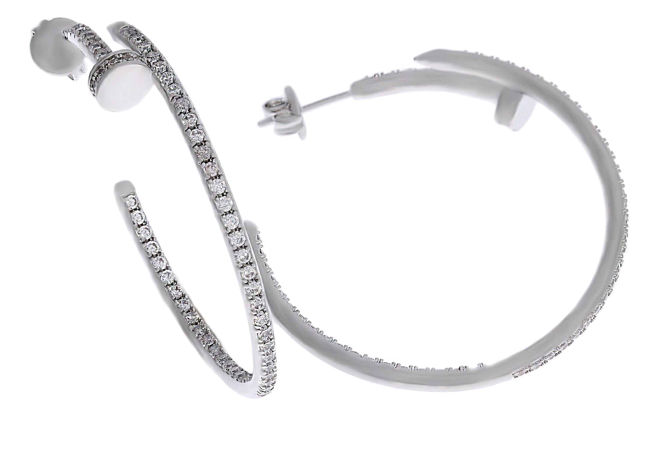 Kadın Çivi Model Taşlı Çelik Küpe 