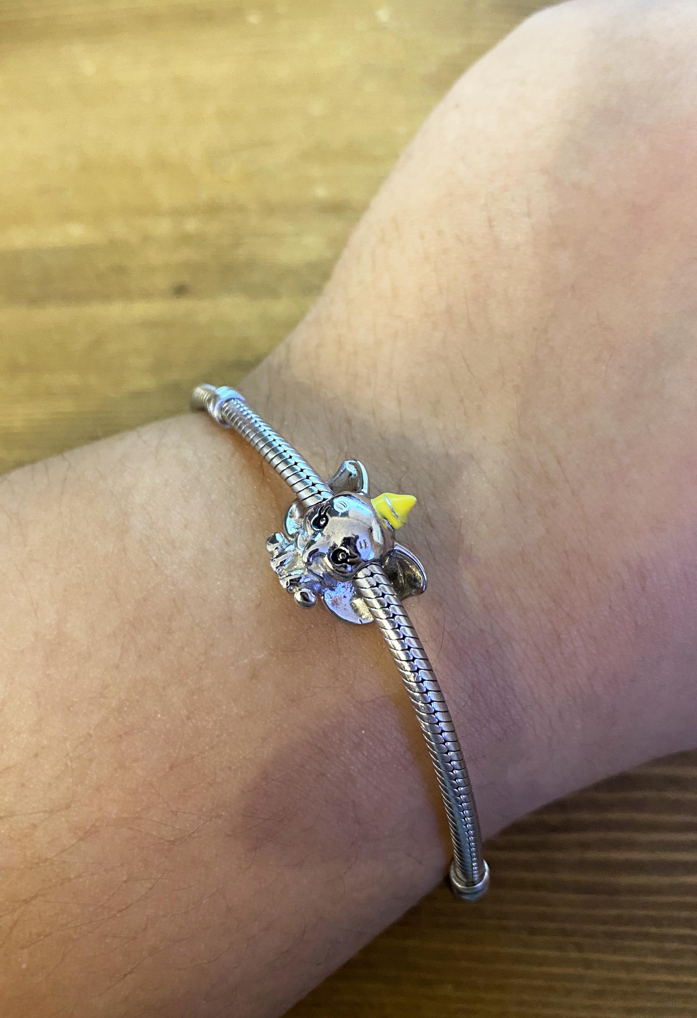 Kadın Dumbo Karakteri Model Gümüş Charm