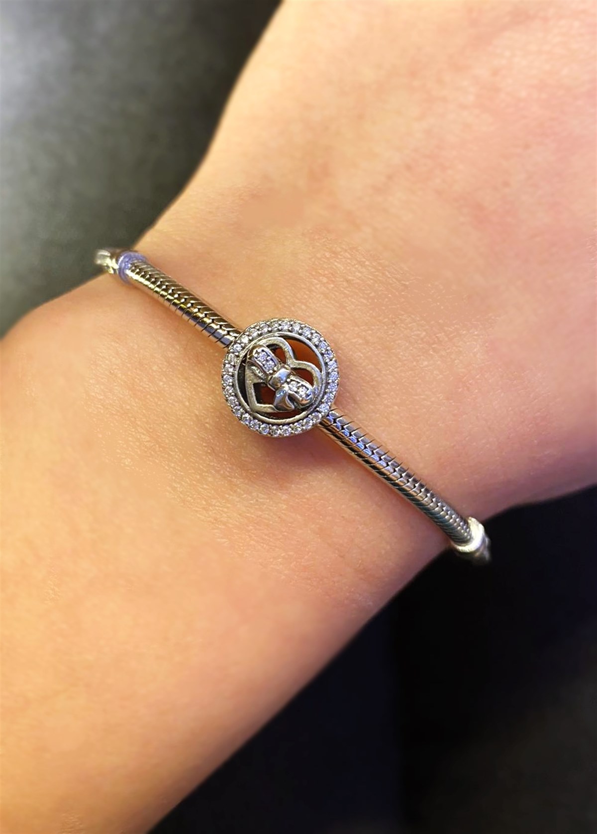 Kadın Fiyonk Detay Taşlı Charm