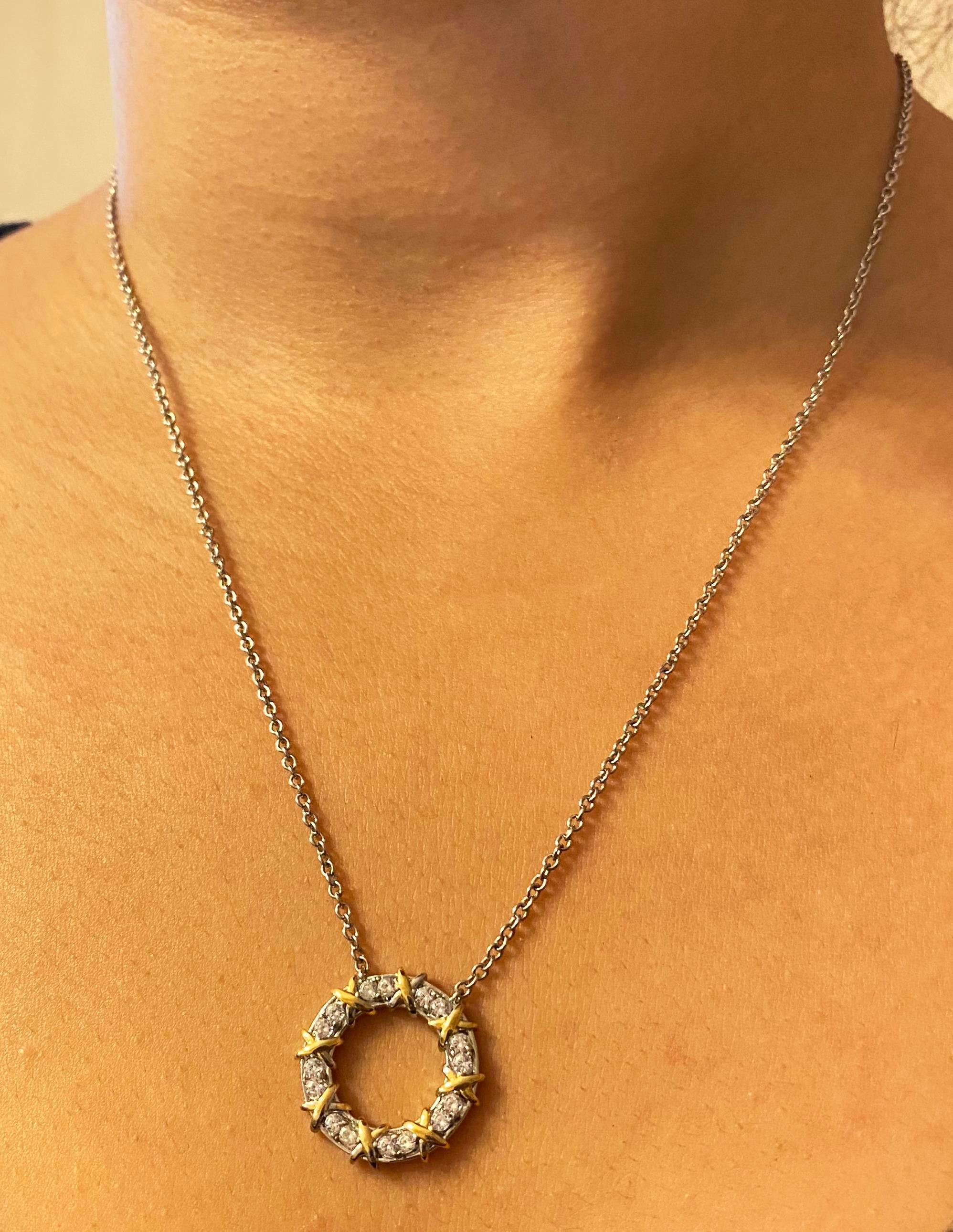Kadın Halka Model Gold Detay Çelik Kolye