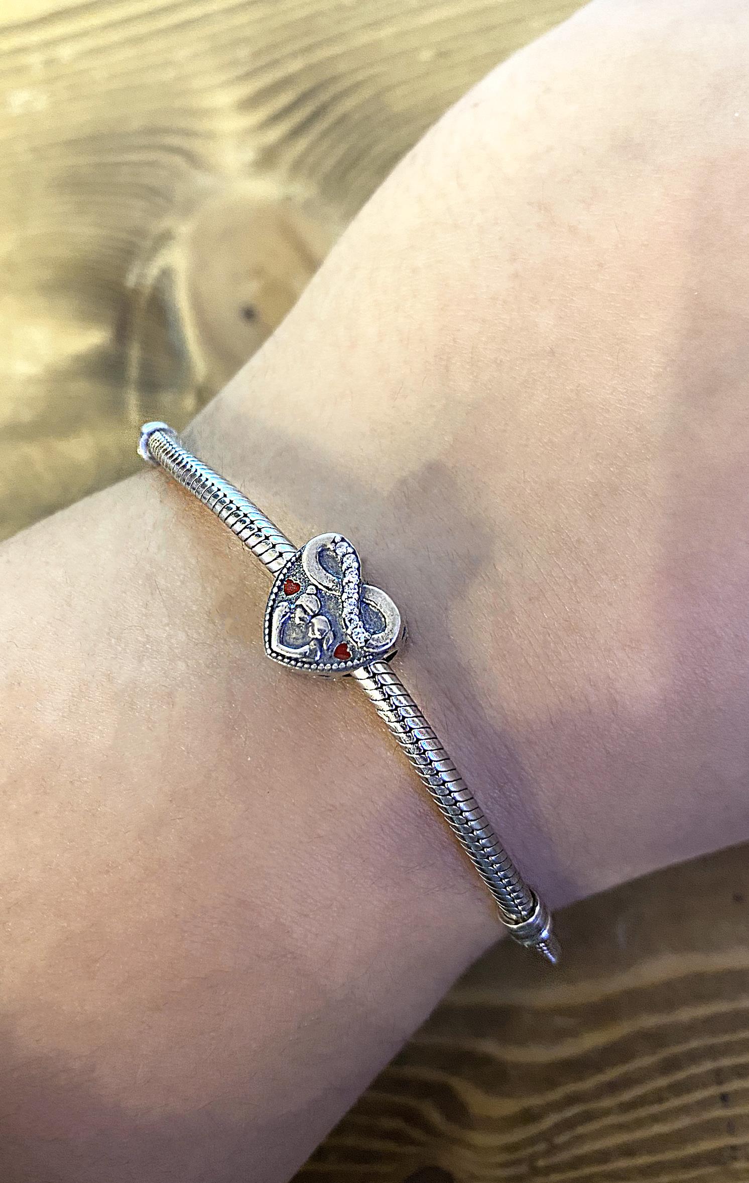 Kadın İki Aşık Sonsuza Kadar Temalı Gümüş Charm