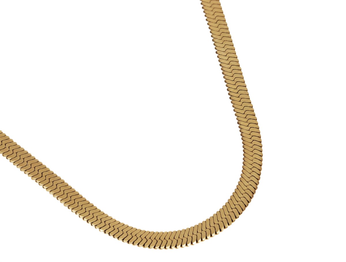 Kadın İtalyan Ezme Çelik Kolye