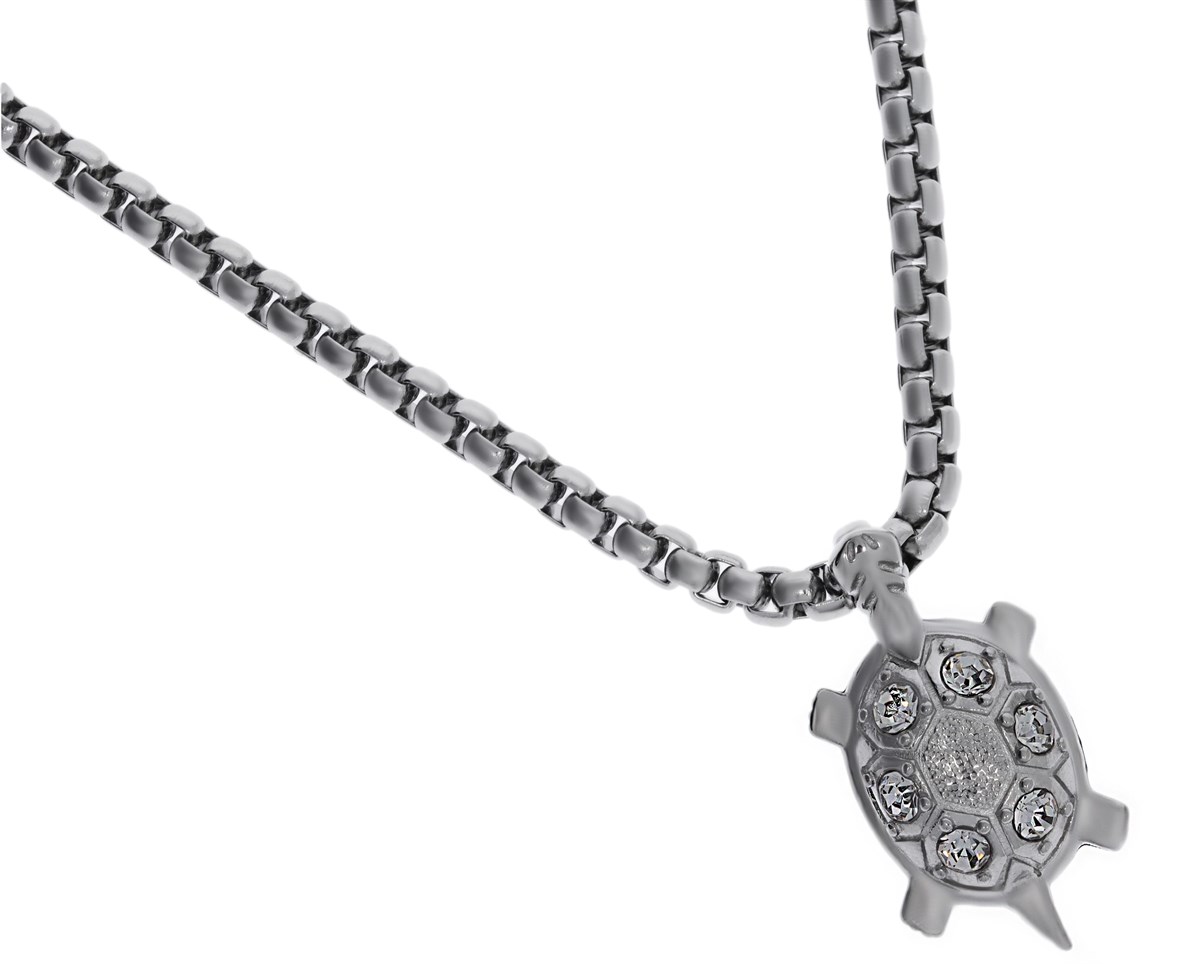 Kadın Kaplumbağa Detay Çelik Kolye