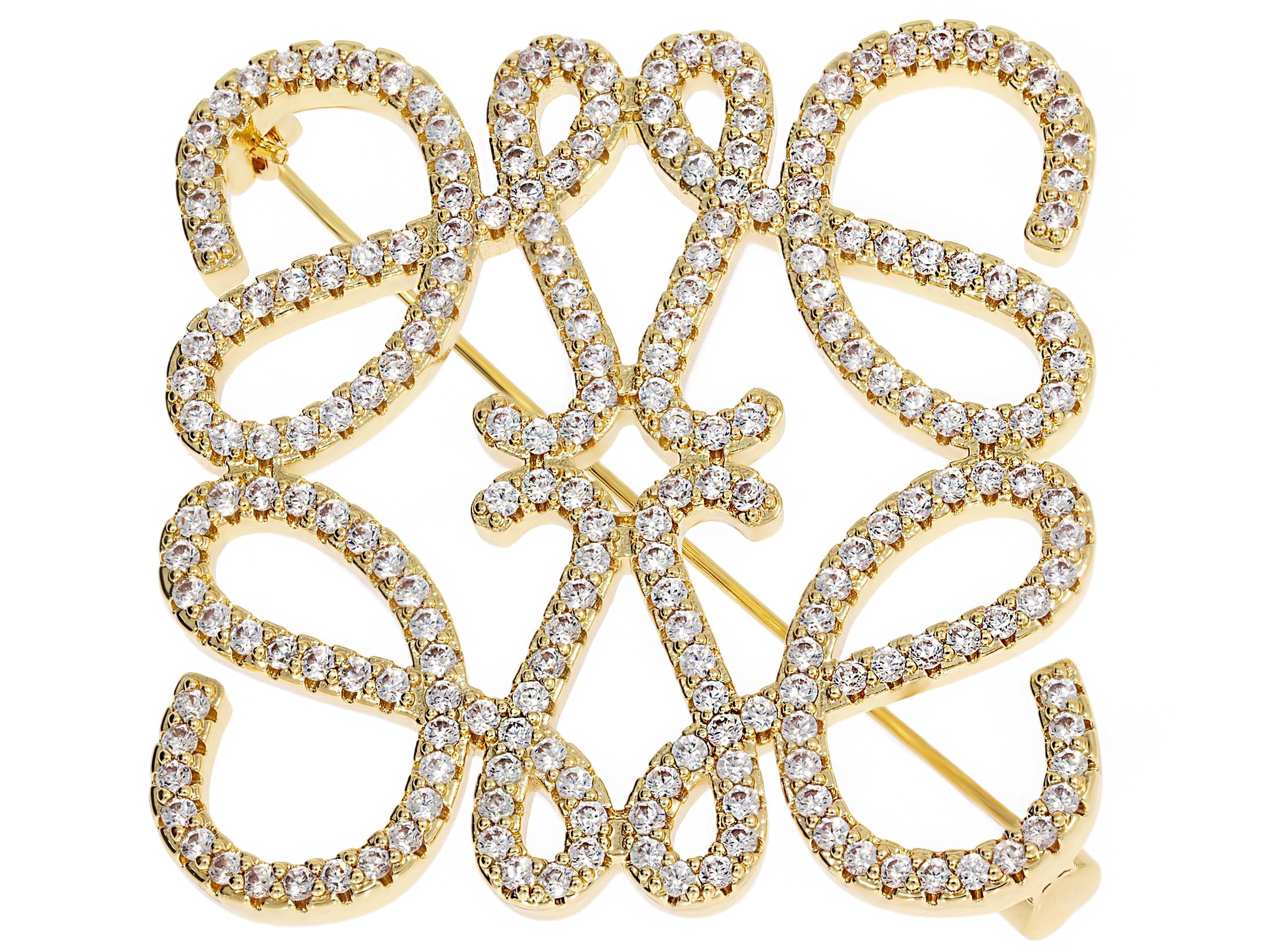 Kadın Love Model Taşlı Broş