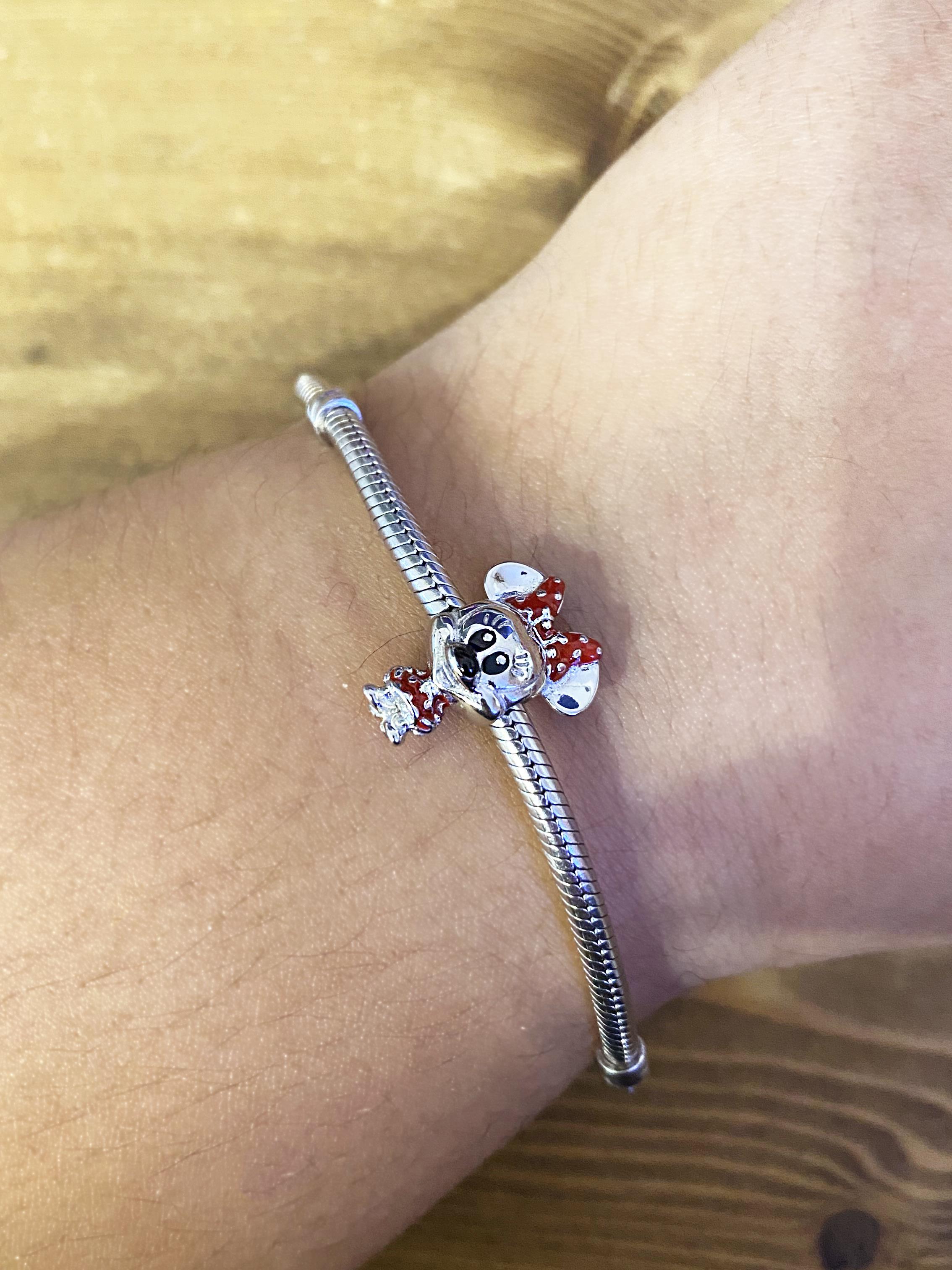 Kadın Minnie Mouse Gümüş Charm