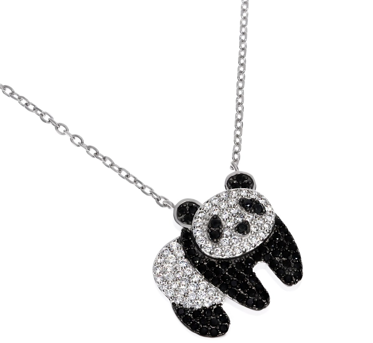 Kadın Panda Model Gümüş Kolye