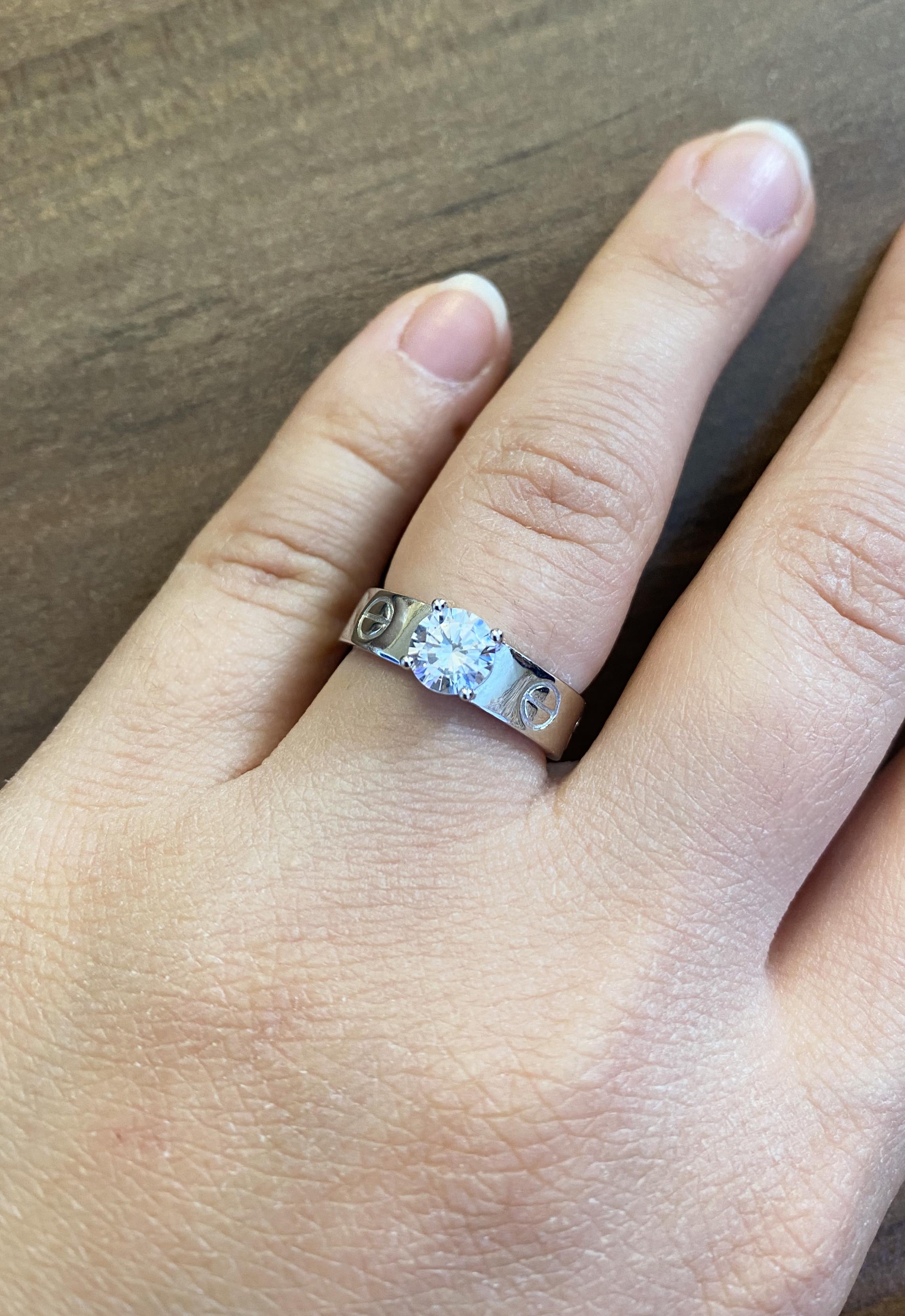 Kadın Şans Model Tektaş Detay Gümüş Yüzük