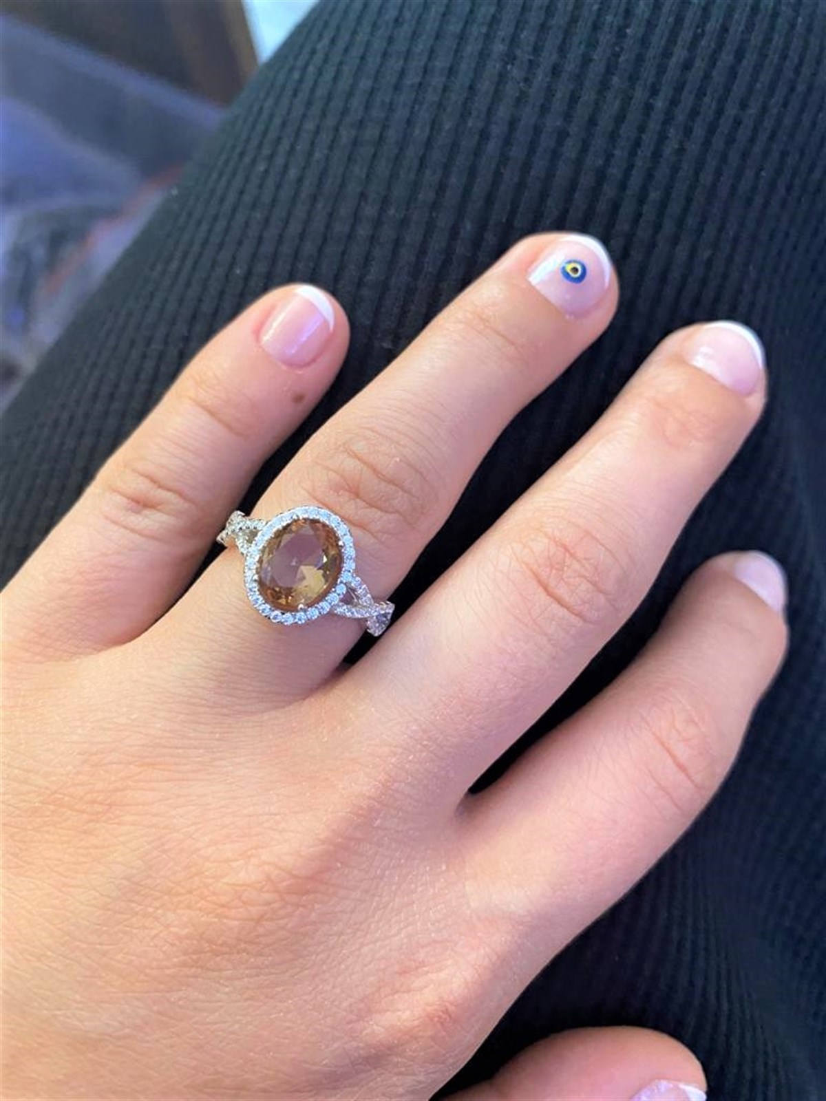 Kadın Sarmal Model Sultanit Taşlı Gümüş Yüzük