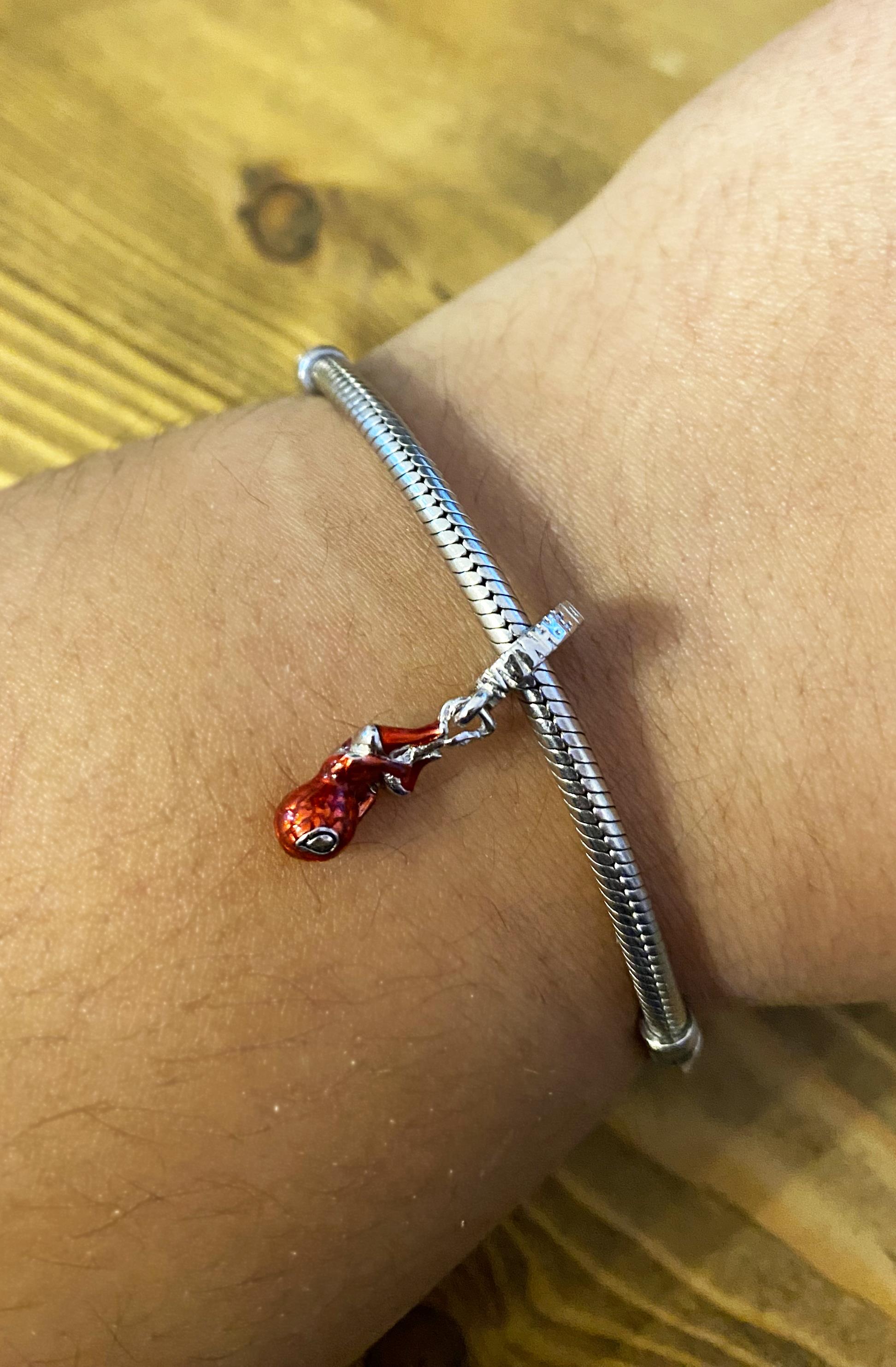 Kadın Spiderman Model Gümüş Charm