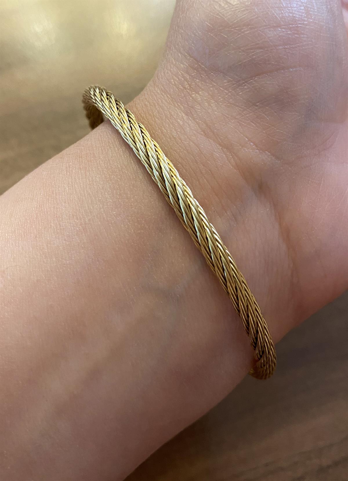 Unisex Gold Renk Çelik Bileklik