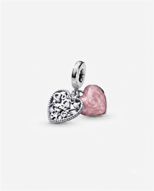  Aile Temalı Gümüş Charm Love Makes a Family