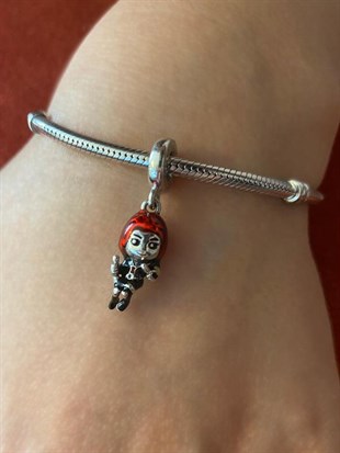  Gümüş Marvel Avengers Black Widow Charm