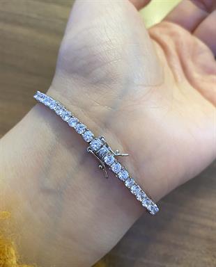 3 mm Gümüş Su Yolu Bileklik