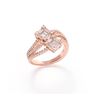 Bayan Gümüş Dalga Model Yüzük