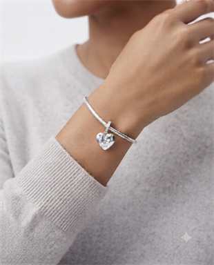 Bayan Gümüş Pandora Bileklik Uyumlu Kurdele Model Charm