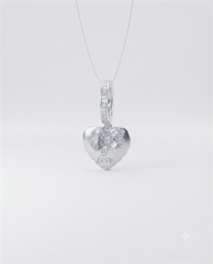 Bayan Gümüş Pandora Bileklik Uyumlu Kurdele Model Charm