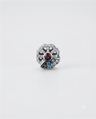 Bayan Gümüş Pandora Bileklik Uyumlu Renkli Taş Model Charm