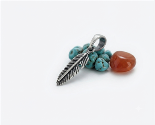 Bayan Gümüş Pandora Bileklik Uyumlu Tüy Model Charm