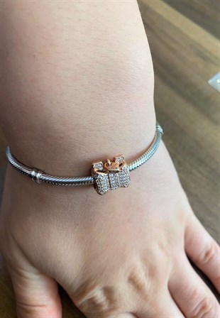 Bayan Hediye Paketi Model Gümüş Charm