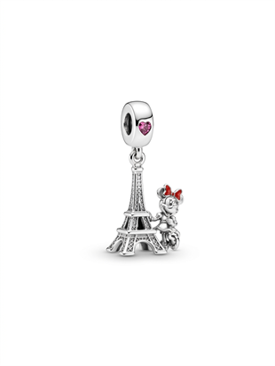 Bayan Minnie Mouse ve Eyfel Kulesi Model Charm