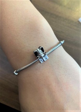 Bayan Noel Baba Model Gümüş Charm