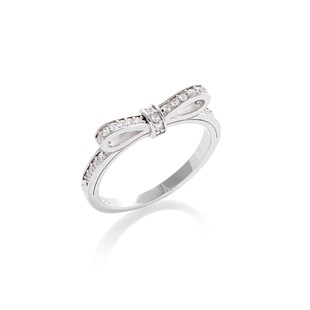 Bayan Swarovski Taş Detay Parmak Aksesuarı Gümüş Yüzük