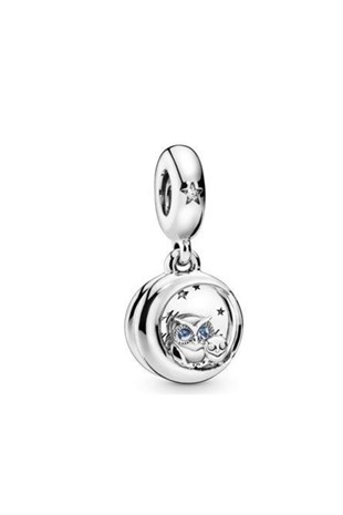 Baykuş Model Gümüş Charm