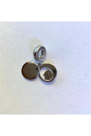 Baykuş Model Gümüş Charm