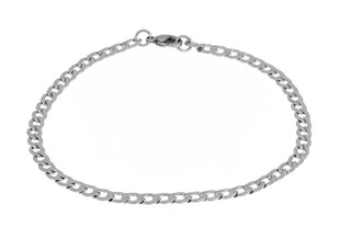 Erkek 3 mm İnce Çelik Bileklik