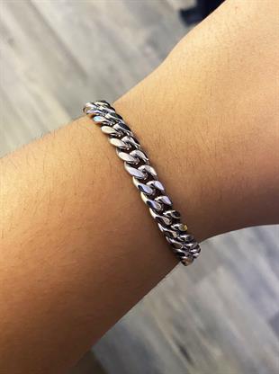Erkek 8 mm Panzer Zincir Bileklik