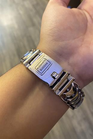 Erkek  Ay Model Çelik Bileklik 