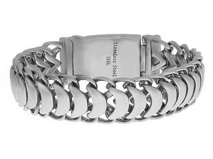 Erkek  Ay Model Çelik Bileklik 