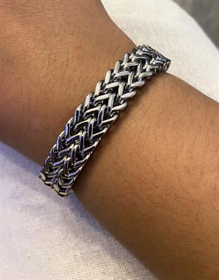 Erkek Balık Sırtı Model Çelik Bileklik