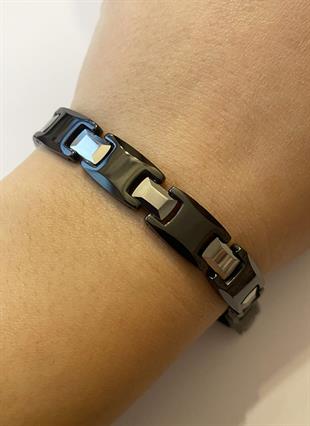 Erkek İki Renk Tungsten Bileklik