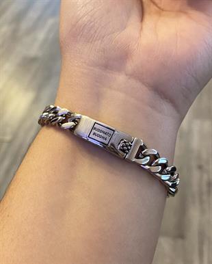 Erkek Kalın Zincir Model Çelik Bileklik