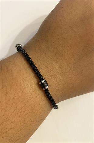 Erkek Silver Renk Detay Çelik Zincir Bileklik
