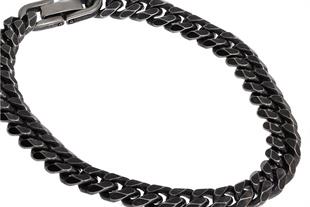 Erkek Siyah Renk Çelik Bileklik