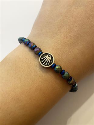 Erkek Taç Model Çift Taraflı Doğaltaş Boncuk Bileklik