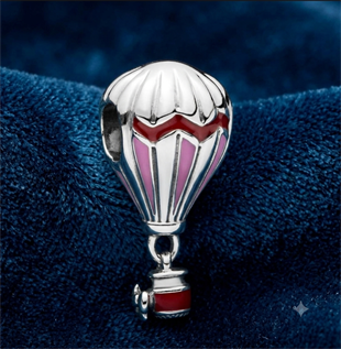 Gümüş Uçan Balon  Detaylı  Charm