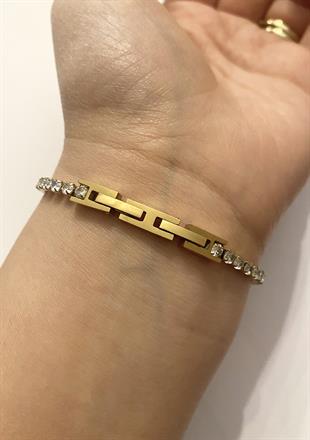 Kadın 3 mm Çelik Su Yolu Bileklik