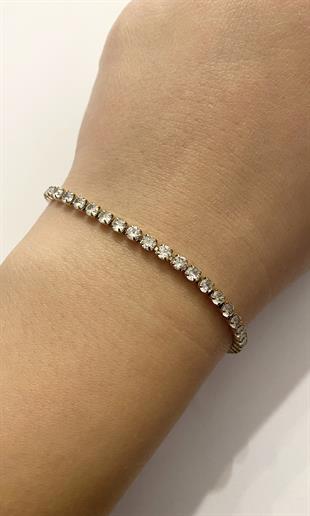 Kadın 3 mm Çelik Su Yolu Bileklik