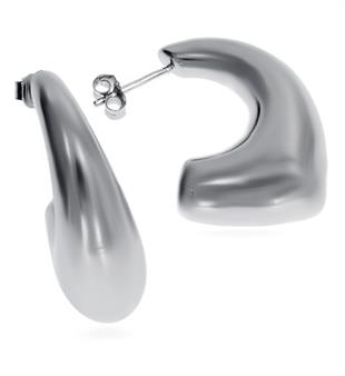 Kadın Asimetrik Gümüş Küpe