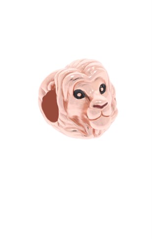 Kadın Aslan Başı Gümüş Charm