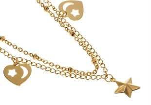 Kadın Ay ve Yıldız Detay Çelik Halhal