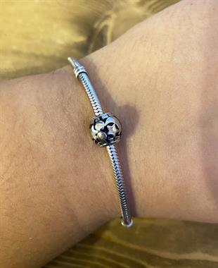 Kadın Ay Yıldız Top Model Gümüş Charm