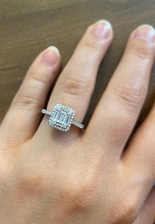 Kadın Baget Detay Gümüş Yüzük