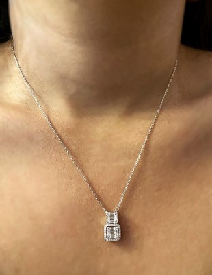 Kadın Baget Model Gümüş Kolye