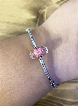 Kadın Bordo Renk Sim  Detay Murono Charm  